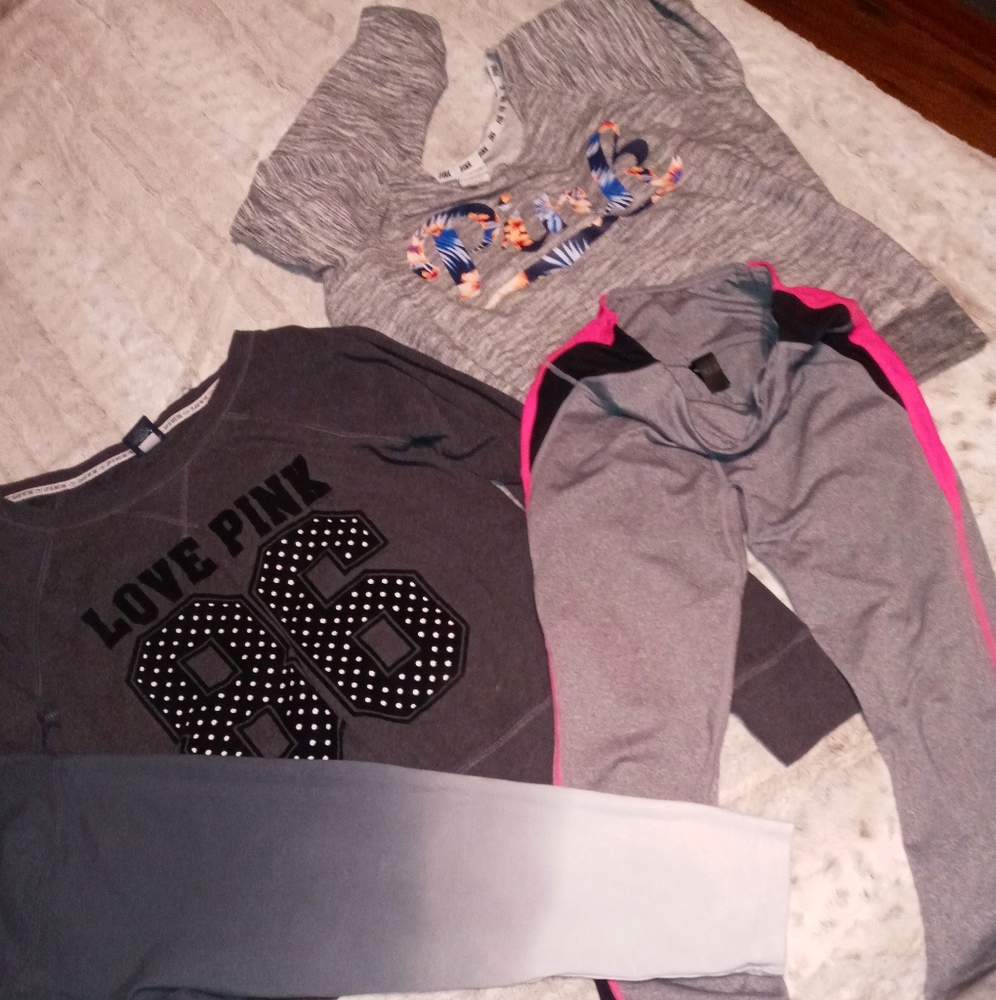 2 victoria secret Pink sweater outfits